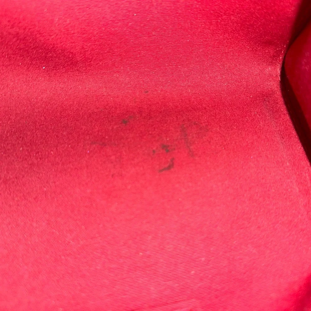 Louis Vuitton Red Vernis Clutch with Tan Handle - Picture 7 of 8